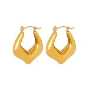 18K Gold Hoop Earrings*Waterproof Earrings*